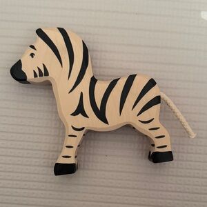 Holstiger Striped Wooden Zebra Toy